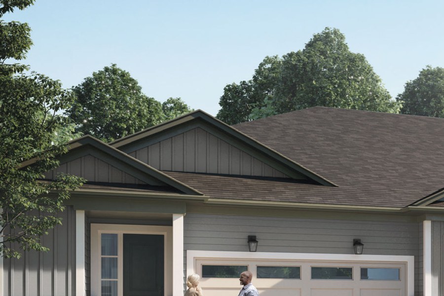 The Retreat Exterior floor plan at Poet and Perth by Reid's Heritage Homes in Stratford, Ontario