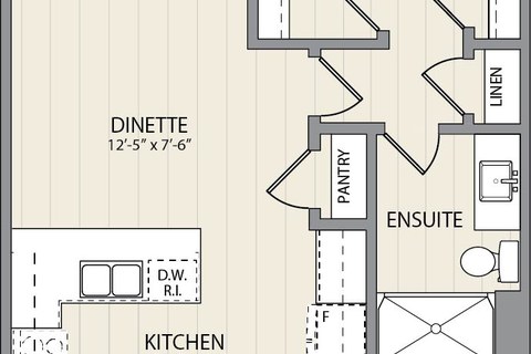 The The Aurora Interior new home model plan at the Poet and Perth by Reid's Heritage Homes in Stratford