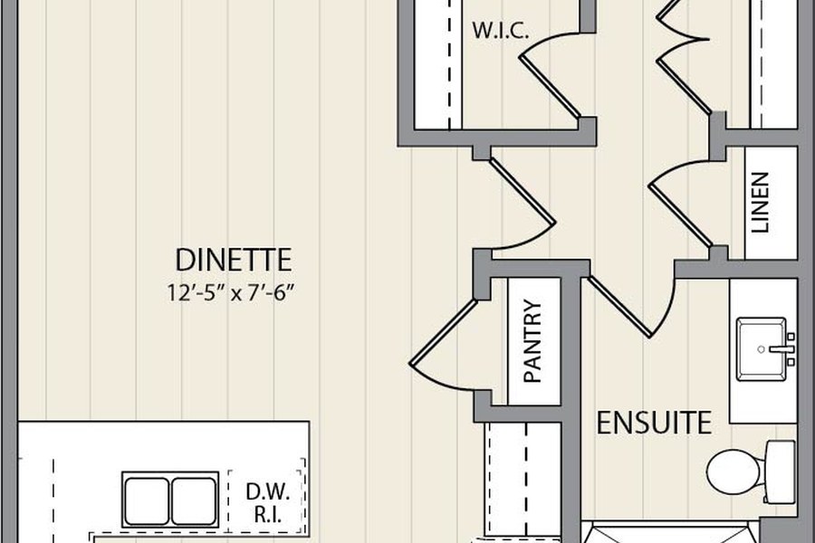 The Glenn Interior floor plan at Poet and Perth by Reid's Heritage Homes in Stratford, Ontario
