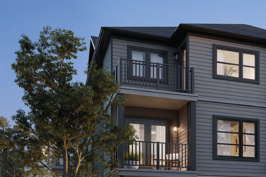 The Nest Exterior floor plan at Poet and Perth by Reid's Heritage Homes in Stratford, Ontario