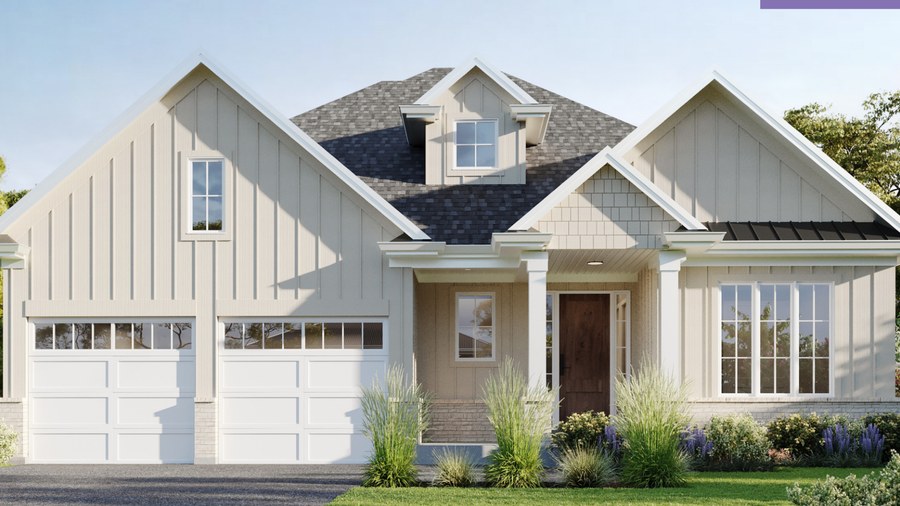 The Melbourne new home model plan at the Forest Park by Rinaldi Homes in Pelham