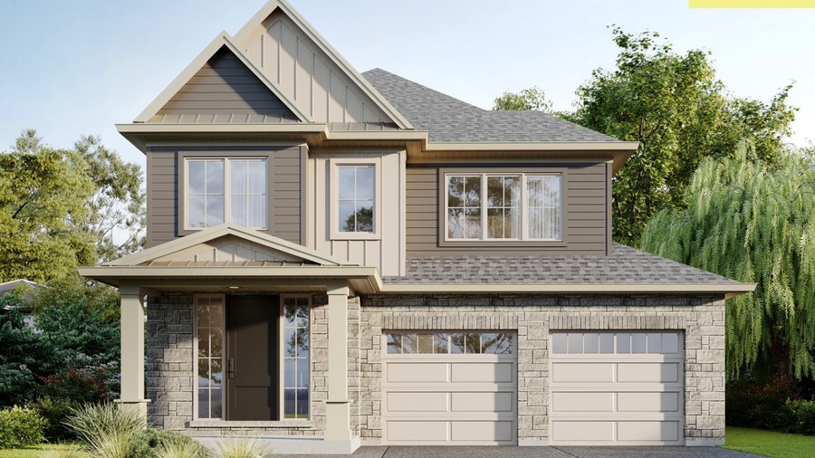 The Woodside new home model plan at the Forest Park by Rinaldi Homes in Pelham
