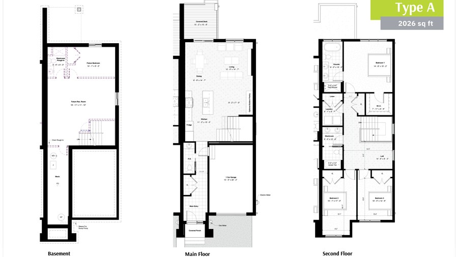 The Type A new home model plan at the Willow Ridge by Rinaldi Homes in Fonthill