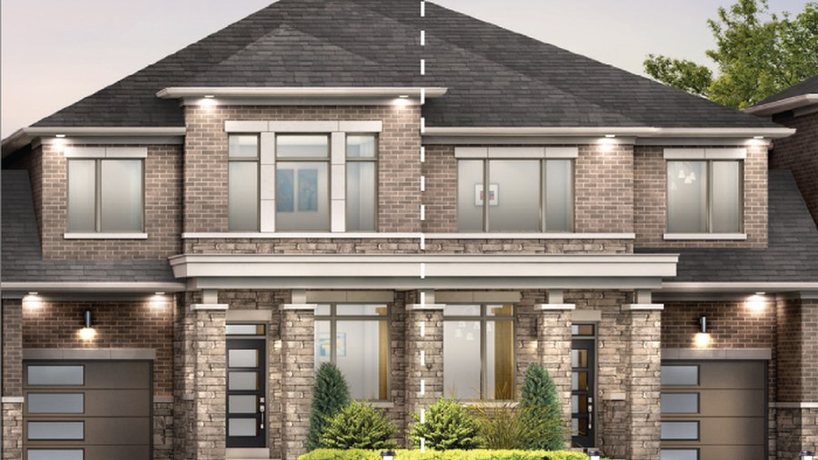 The Rose Petal Elevation B new home model plan at the Mayfield Village by Royal Pine Homes in Brampton