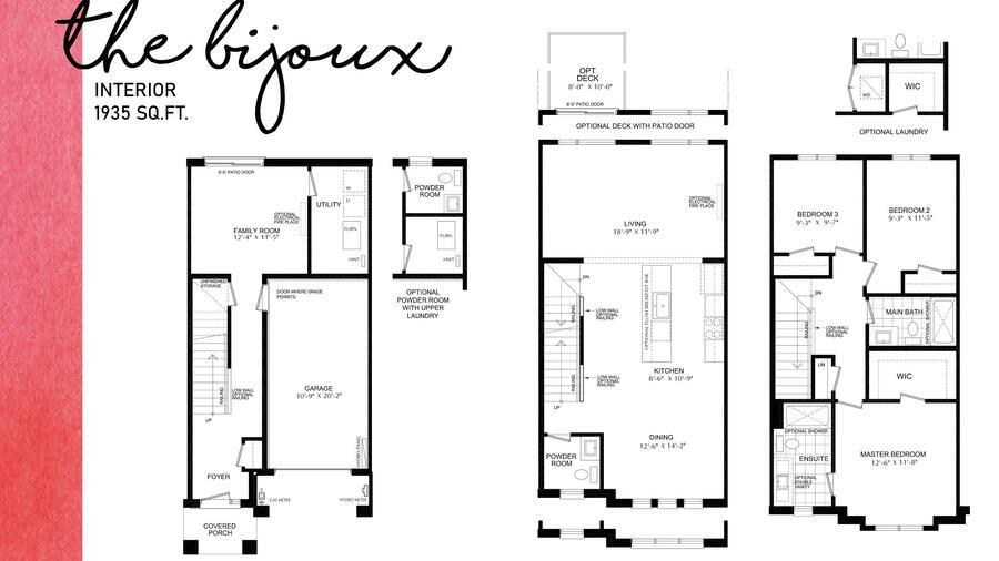 The The Bijoux new home model plan at the Belleville Ancaster by Starward Homes in Ancaster