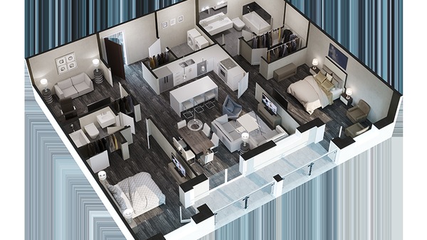 The Unit 306 new home model plan at the 153 Wilson West by Starward Homes in Ancaster
