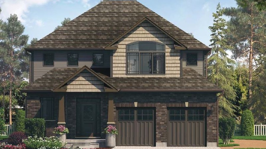The Queensville 4 new home model plan at the Hopewell Crossing by Thomasfield Homes Limited in Breslau