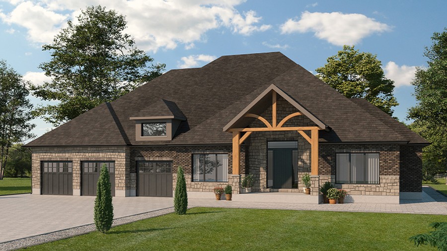 The Rosewood new home model plan at the Ospringe Highlands by Thomasfield Homes Limited in Ospringe