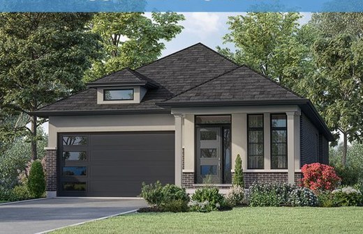The Brock II new home model plan at the WaterCrest at Hunters Pointe by Lucchetta Homes in Welland