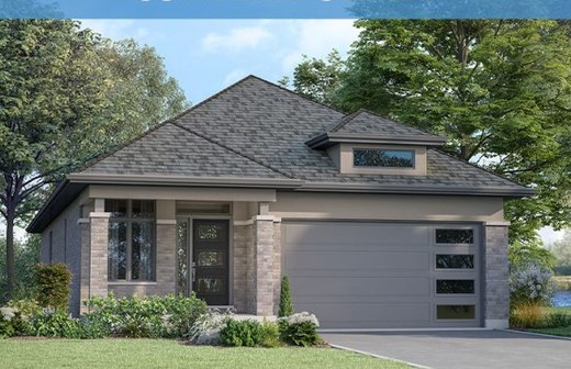 The Tecumseh new home model plan at the WaterCrest at Hunters Pointe by Lucchetta Homes in Welland