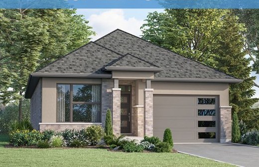 The Fitzgerald new home model plan at the WaterCrest at Hunters Pointe by Lucchetta Homes in Welland
