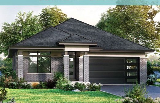The Erie new home model plan at the WaterCrest at Hunters Pointe by Lucchetta Homes in Welland