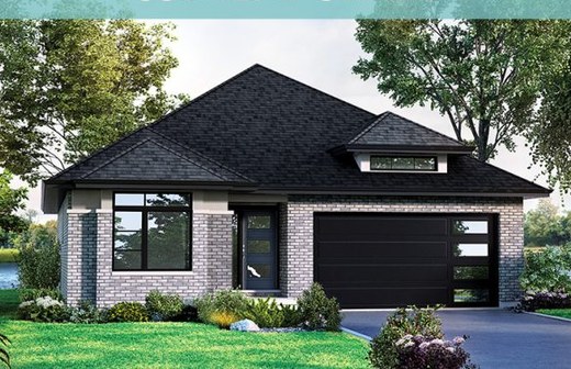 The Ontario new home model plan at the WaterCrest at Hunters Pointe by Lucchetta Homes in Welland