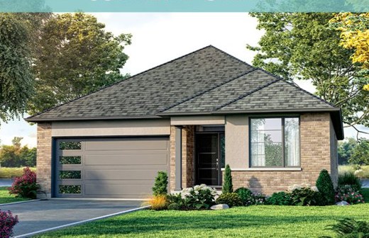 The Huron new home model plan at the WaterCrest at Hunters Pointe by Lucchetta Homes in Welland